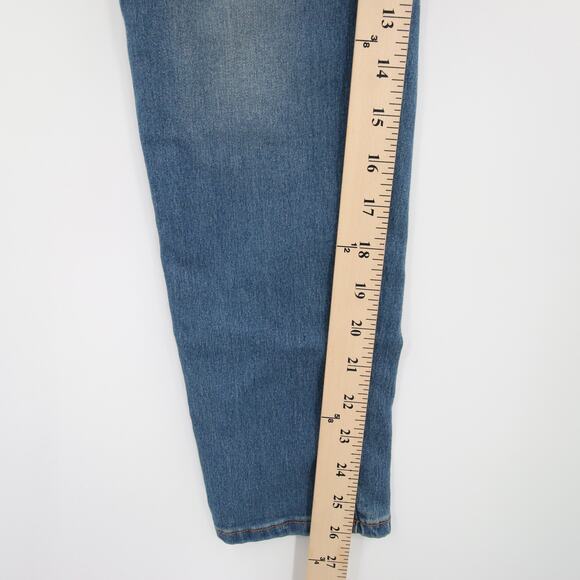 Free People Jeans Blue Skinny Jean Light Wash Distressed Denim Stretchy Size 26 - Picture 6 of 12